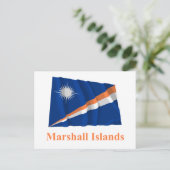 マーシャル諸島国旗と名称 ポストカード (スタンド正面)