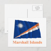 マーシャル諸島国旗と名称 ポストカード (正面/裏面)