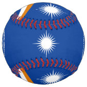 マーシャル諸島国旗と軍服の愛国心 ソフトボール (裏面)