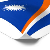 マーシャル諸島国旗のポスタープリント ポスター (角)