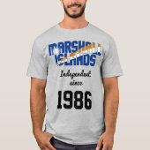 マーシャル諸島国旗の独立お祝い Tシャツ (正面)