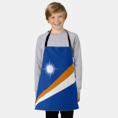 マーシャル諸島国旗 エプロン (着用した状態)