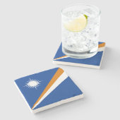 マーシャル諸島国旗 ストーンコースター (横)