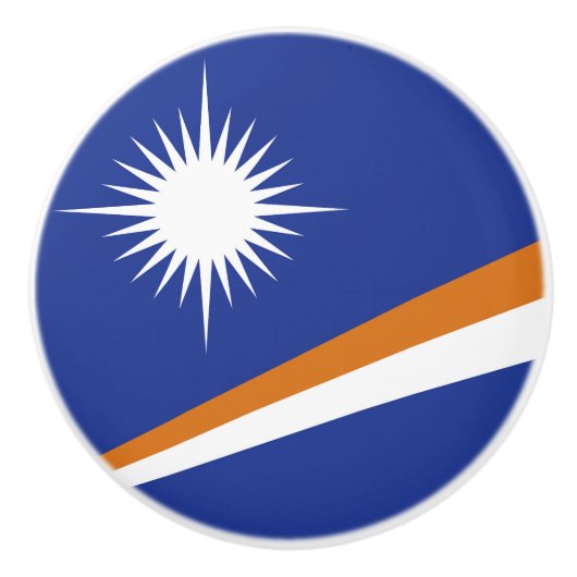 マーシャル諸島国旗 セラミックノブ (正面)