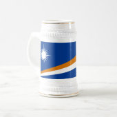 マーシャル諸島国旗 ビールジョッキ (正面左)