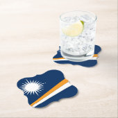 マーシャル諸島国旗 ペーパーコースター (インサイチュ)