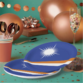 マーシャル諸島国旗 ペーパープレート