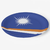 マーシャル諸島国旗 ペーパープレート (アングル)