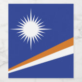 マーシャル諸島国旗 ワインラベル (シングルラベル)