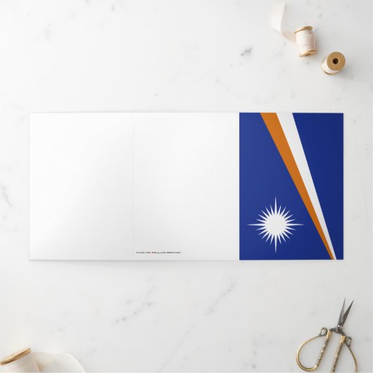 マーシャル諸島国旗 三つ折りカード (外部)