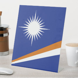 マーシャル諸島国旗 台座サイン