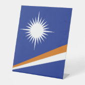 マーシャル諸島国旗 台座サイン (正面)