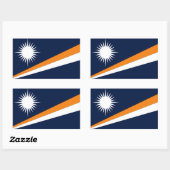 マーシャル諸島国旗 長方形シール (シート)