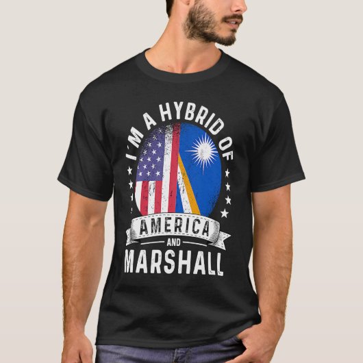 マーシャル諸島米国愛国者旗フー Tシャツ (正面)