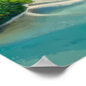 マーシャル諸島 イラスト 旅行 アート ビンテージ ポスター (角)