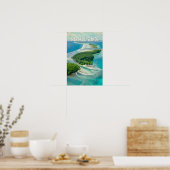 マーシャル諸島 イラスト 旅行 アート ビンテージ ポスター (キッチン)