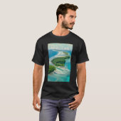 マーシャル諸島 イラスト 旅行 アート ヴィンテージ Tシャツ (正面フル)