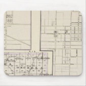 マーシャル郡のスタークと西部の地図 マウスパッド (正面)