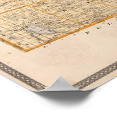 マーシャル郡の地図 ポスター (角)