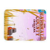 マーシャル郡'1836'インディアナ旅行ポスター。 マグネット (横)