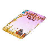 マーシャル郡'1836'インディアナ旅行ポスター。 マグネット (左側)