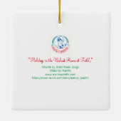 マーシャル・フィールドのウォルナット・ルームでの休暇 セラミックオーナメント (裏面)