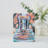 マーシャル ミシガン州 ブルックス記念噴水 観光客 ポストカード (スタンド正面)