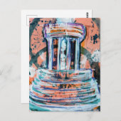 マーシャル ミシガン州 ブルックス記念噴水 観光客 ポストカード (正面/裏面)