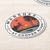 マーシュアットクーパーリバーラウンド紙コースター ラウンドペーパーコースター (アングル)