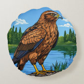 マーシュカラフルハリアバード ラウンドクッション (裏面)