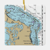 マーシュハーバーアバコ海図 セラミックオーナメント (正面)