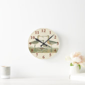 マーシュバードキュルスナイペ野鳥観察 ラウンド壁時計 (ホーム)