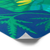 マーシュマリゴールド夏ワイルドフラワーズ絵画フローラ ポスター (角)