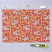 マーシュマリゴールド野草花バターカップ花赤 薄葉紙 (クラフト)