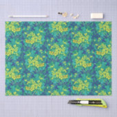 マーシュマリゴールド野草黄色い花模様 薄葉紙 (クラフト)