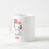マーシュマロパーソナライズされたホリデーマグ コーヒーマグカップ (正面左)
