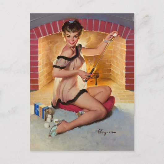 マーシュメローパーティーピン留め ポストカード (正面)