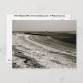 マーシー島、波が岸に打ち寄せる ポストカード (正面/裏面)