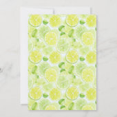 マージとマリモニー グリーン ライム ブライダルシャワー 招待状 (裏面)