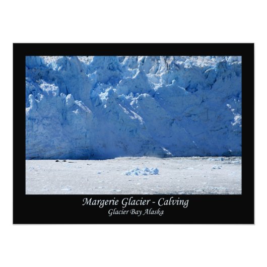マージェリー氷河カービング/氷河ベイアラスカ フォトプリント            (正面)
