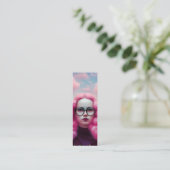 マージックピンクのヘアブックマーク スキニー名刺 (スタンド正面)