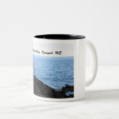 マージナルウェイ、メイン州オグンキット ツートーンマグカップ (正面右)