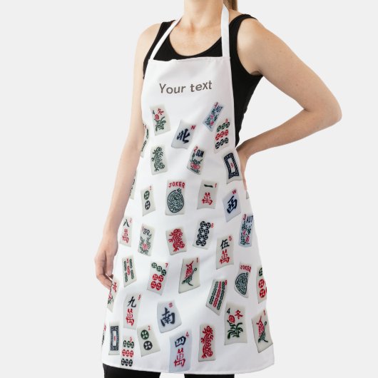 マージャンのタイルとシンボルパターンのパーソナライズ エプロン (インサイチュ)