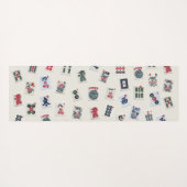 マージャンのタイル写真バッジ背景 ヨガマット (裏面(横))