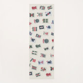 マージャンのタイル写真バッジ背景 ヨガマット (正面)