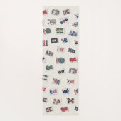 マージャンのタイル写真バッジ背景 ヨガマット (裏面)