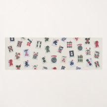 マージャンのタイル写真バッジ背景