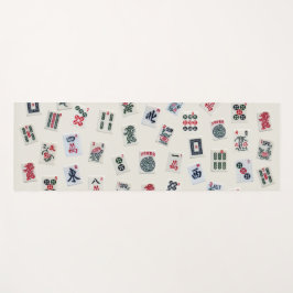 マージャンのタイル写真バッジ背景 ヨガマット