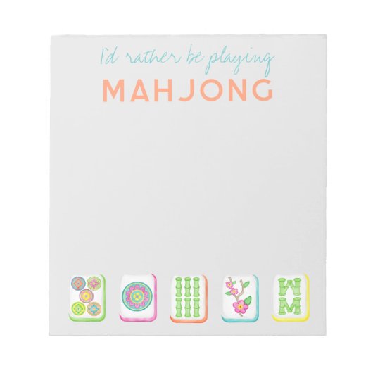 マージャンのメモ遊帳にしたい ノートパッド (正面)