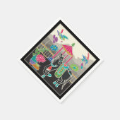 マージャンギータイルズホースカードスモール スタンダードカクテルナプキン (角)